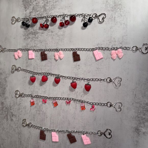 Sweet Treat Pink and Brown Charm Chain – Novelty Purse Strap Accessory - Picture 9 of 9